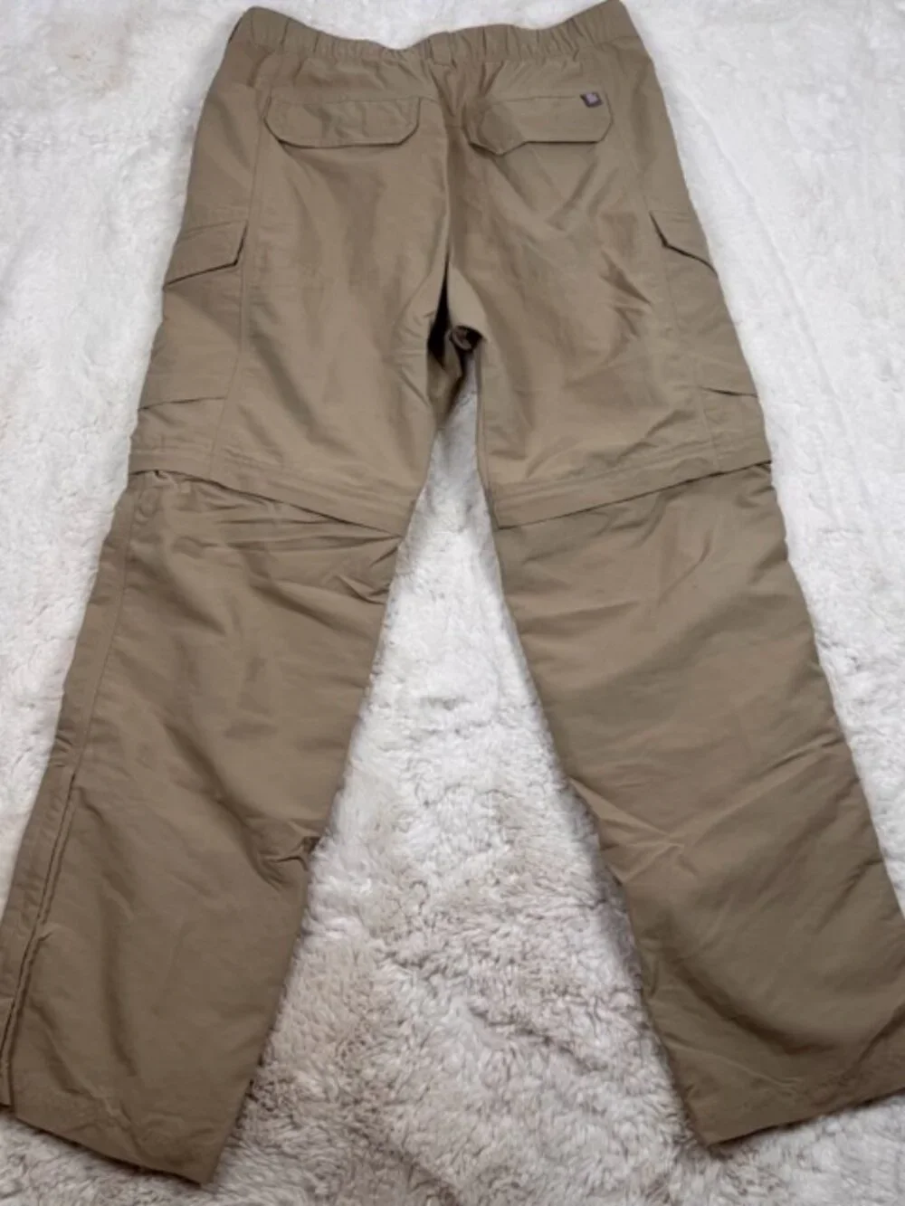 North Face Paramount Peak II Convertible Short Pants Men's Medium Beige Hiking